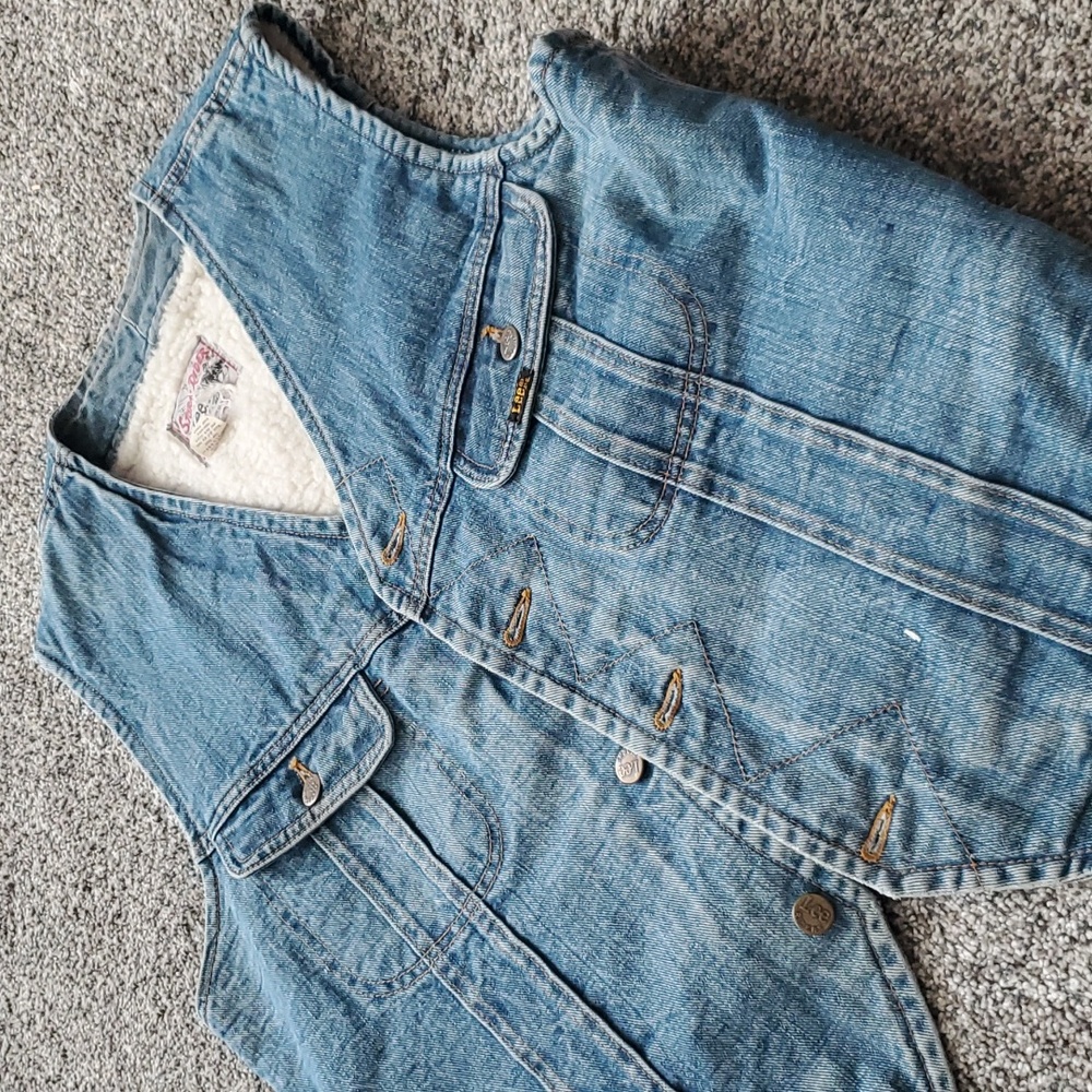 Vintage Lee Storm Rider Lined Denim Vest